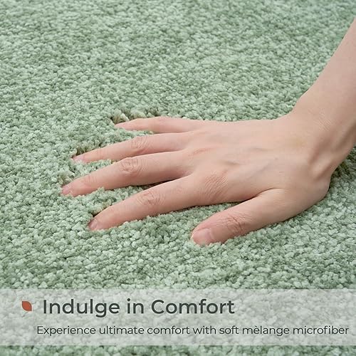Miniatura 3 de FRESHMINT Melange - Alfombra de baño suave absorbente de agua de 17 x 24 pulgadas, tapete de ducha antideslizante y lavable, accesorios de
