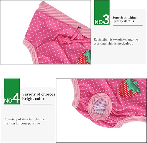 Miniatura 3 de GLOGLOW Pañales lavables de cerdo, pañales para cerdos hembras con correa ajustable de apriete para mascotas, pantalones fisiológicos con patrón de
