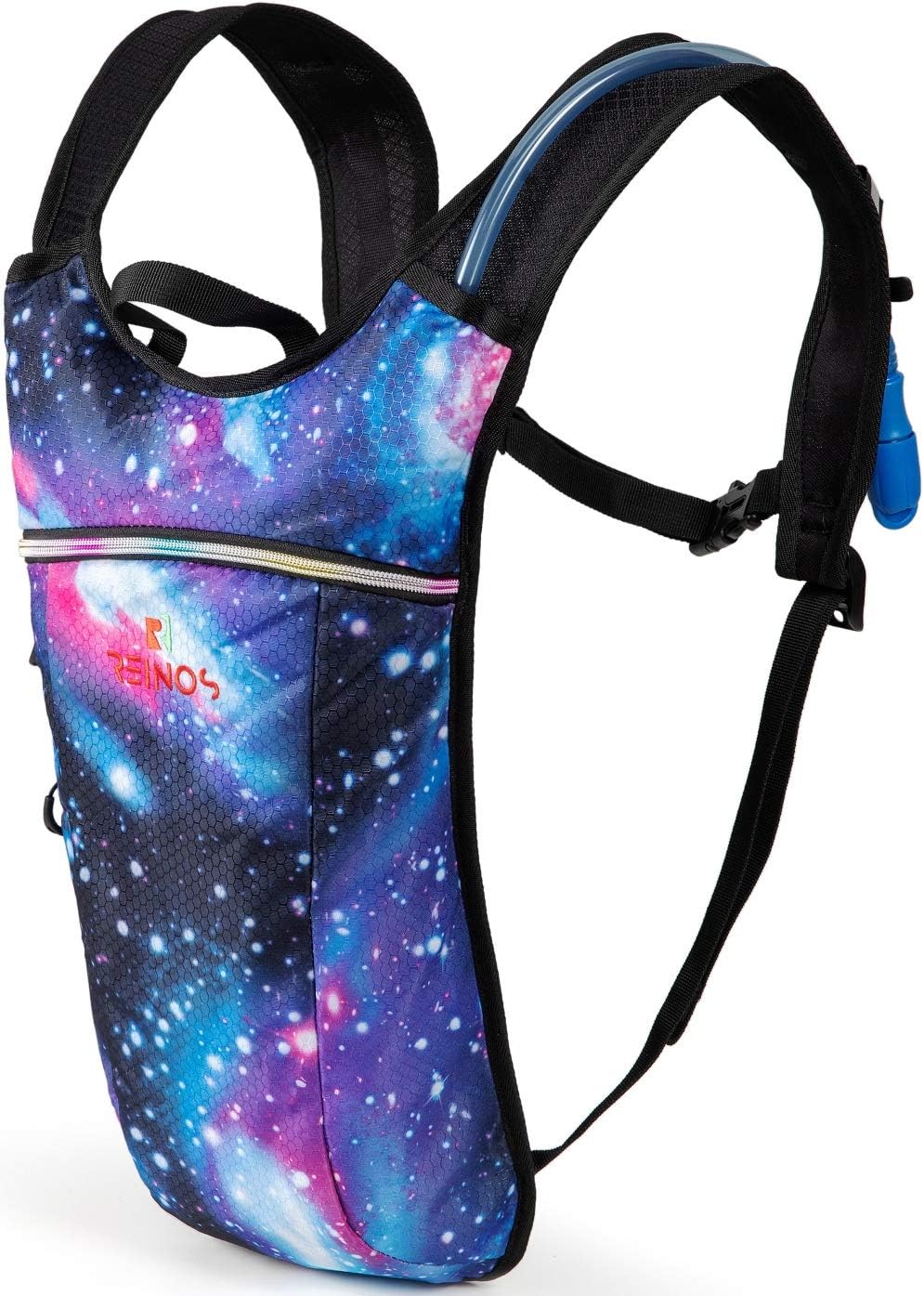 REINOS Hydration Backpack - Light Water Pack - 2L Water Bladder Included for Running, Hiking, Biking, Festivals, Raves