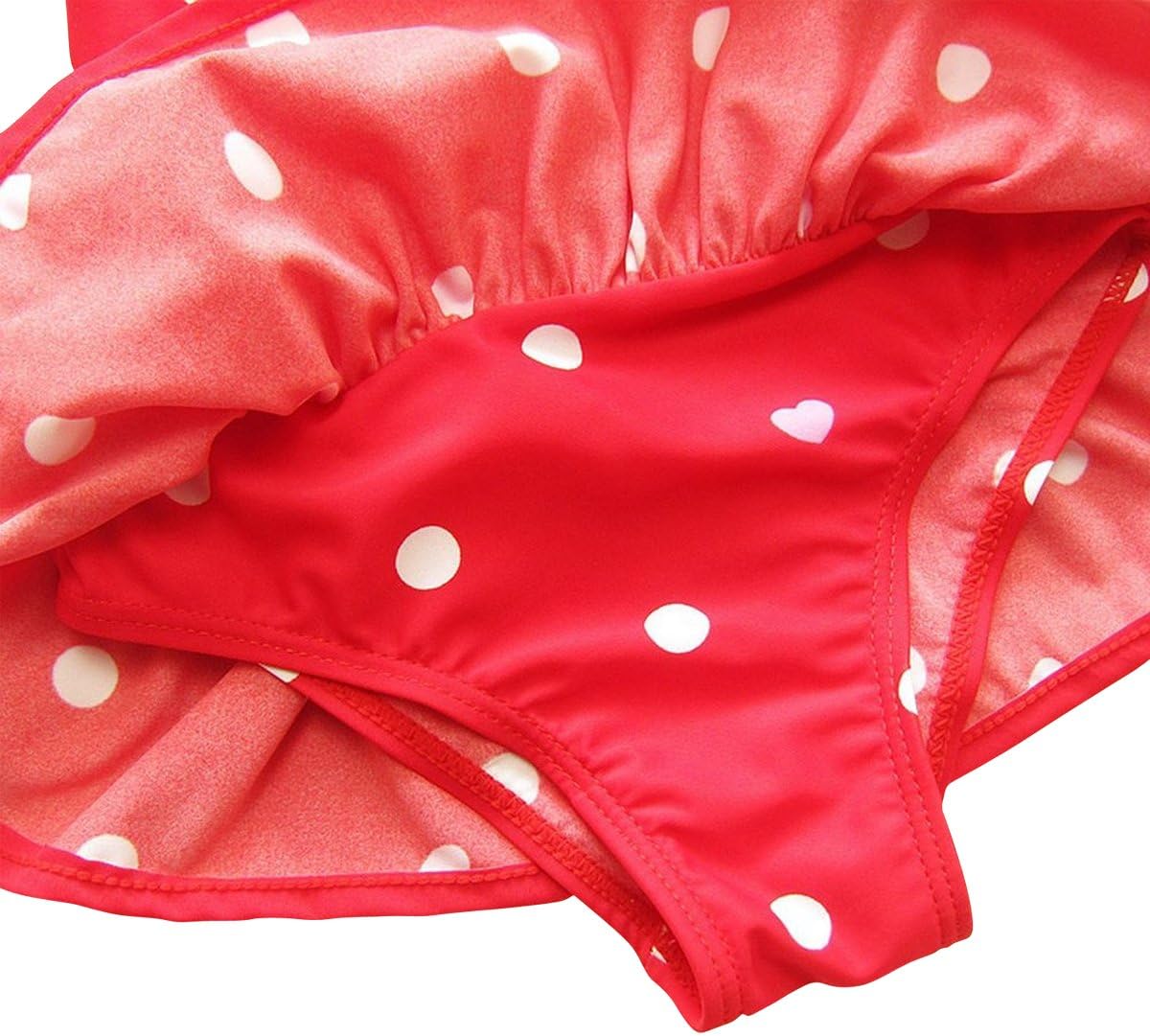 Jastore Girls Swimwear One Piece Swimsuits Beach Wear with Headband
