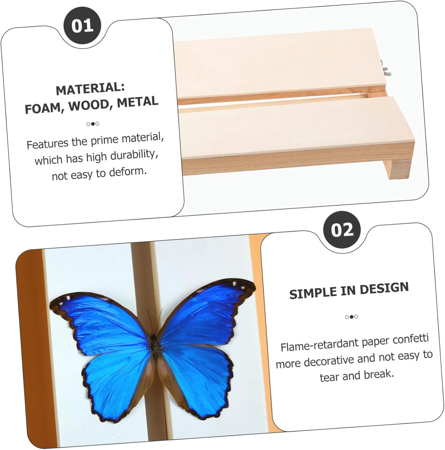 Adjustable Butterfly Mounting Board Specimen Spreading Wing Display Tool for Insect Pinning and Science Education