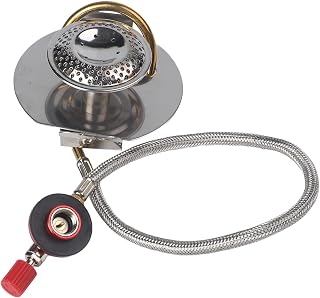 Hornillo de gas de combate de 3200 W, resistente al viento, con adaptador sin presión para gas licuado y hornillo de gasolina, quemador dividido compacto para camping, senderismo al aire libre, 88 x