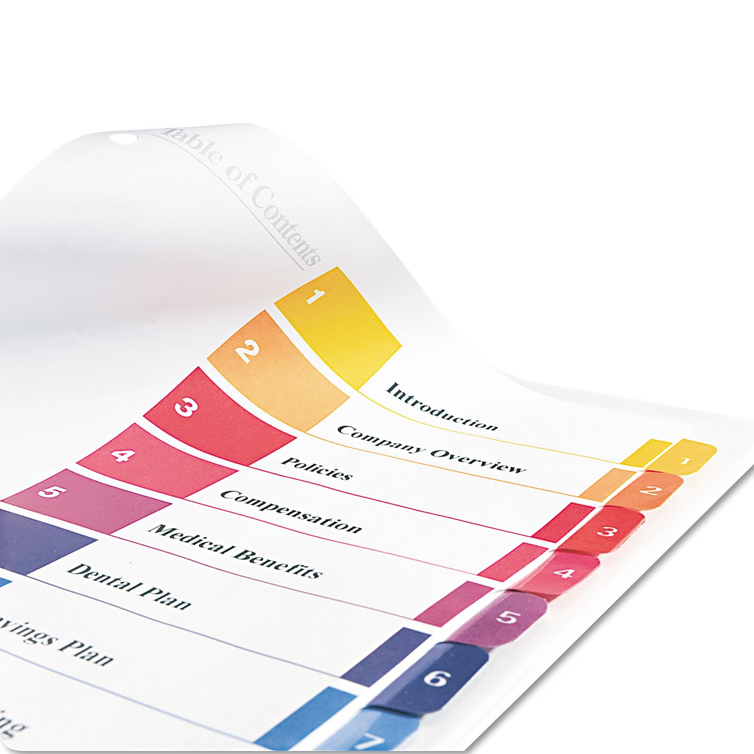 Avery 11135 Ready Index Dividers,TOC,1-10 Tab,3HP,8-1/2-Inch x11-Inch,1/ST,Multi - Image 3