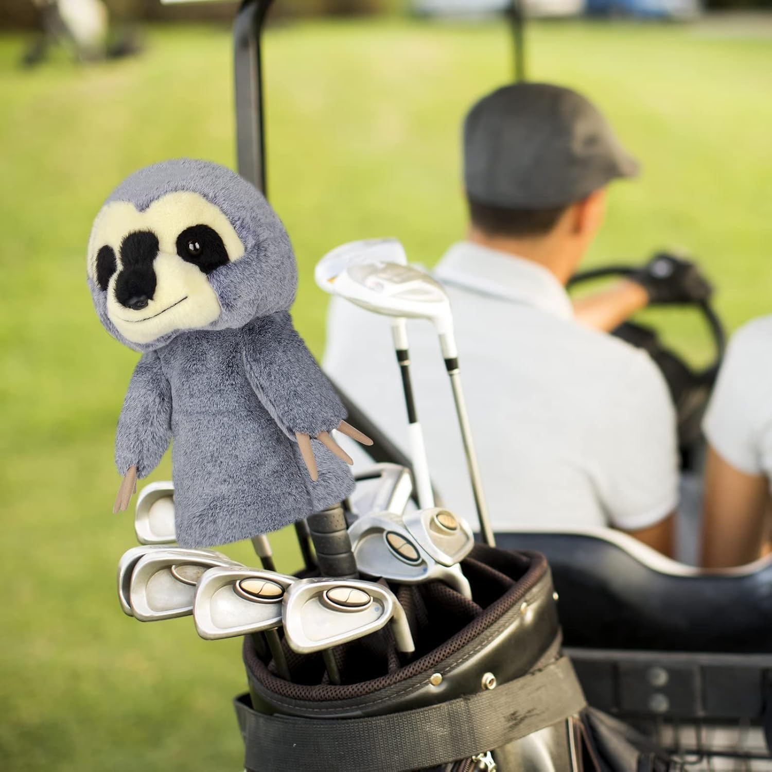 Copritesta per mazze da golf, motivo bradipo, divertente copritesta per mazze da golf, adatta a driver da 460 cc, regalo per uomini e donne