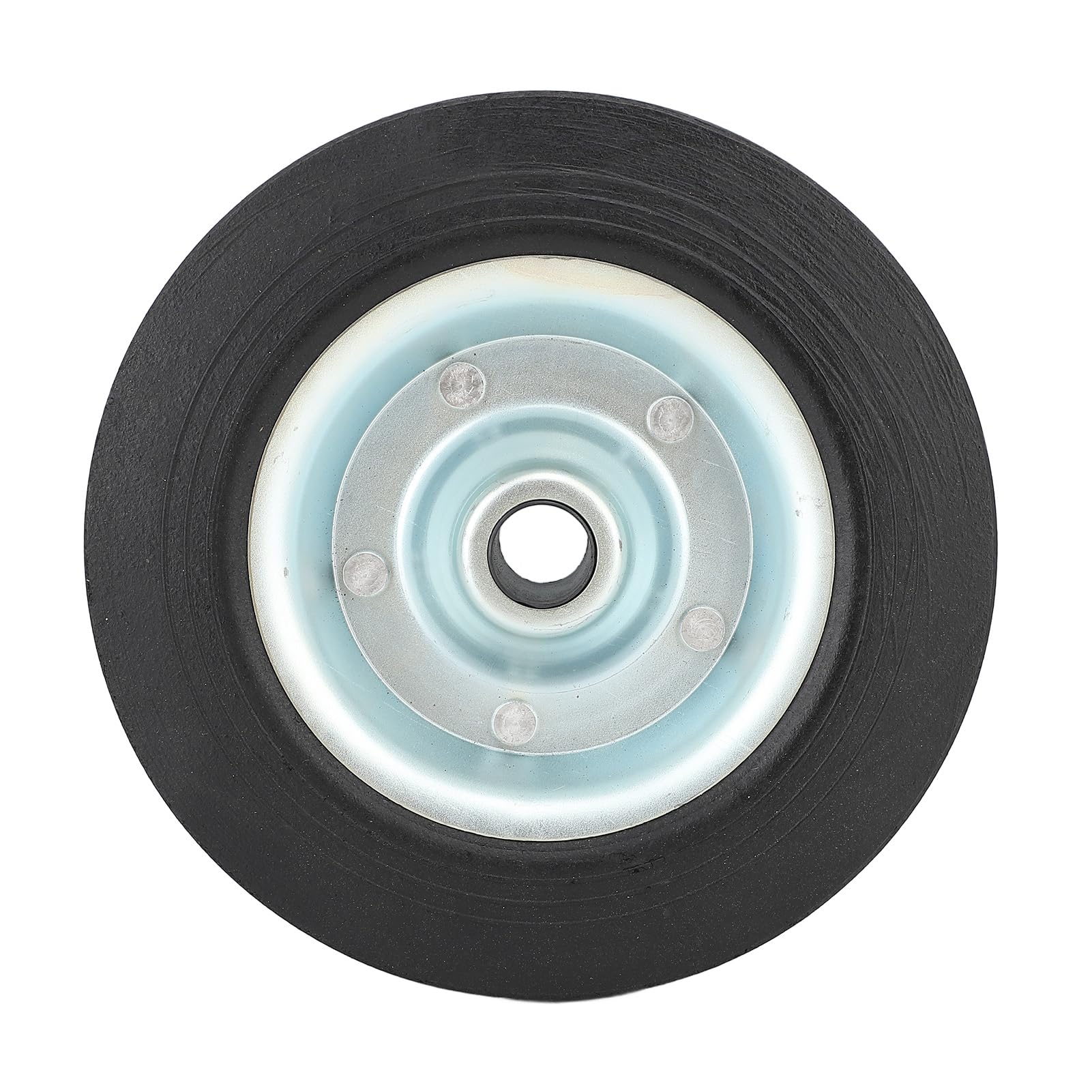 Ausla Sostituzione della Ruota in Gomma del Martinetto per Rimorchio, capacità di 500 kg, Ruota 48 Mm con Foro Centrale 20,3 Mm, Lunghezza del Bordo di 200 Mm per Ruota del