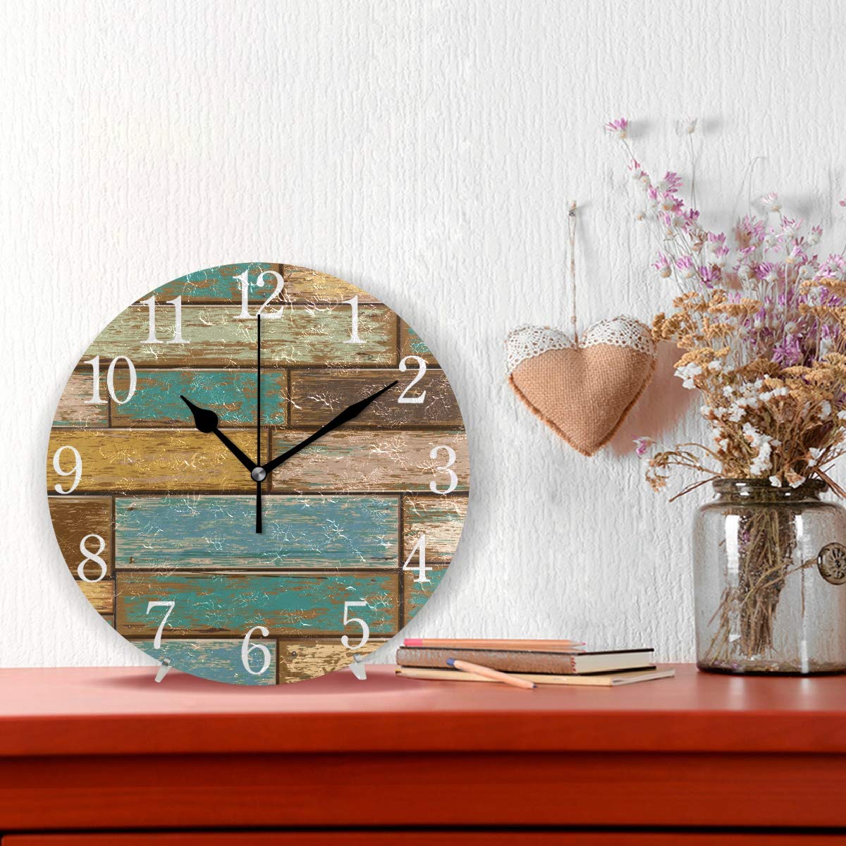 Diametro 24 Cm Mnsruu Orologio Da Parete Rotondo Con Farfalle E Uccelli Orologio Design Moderno Soggiorno