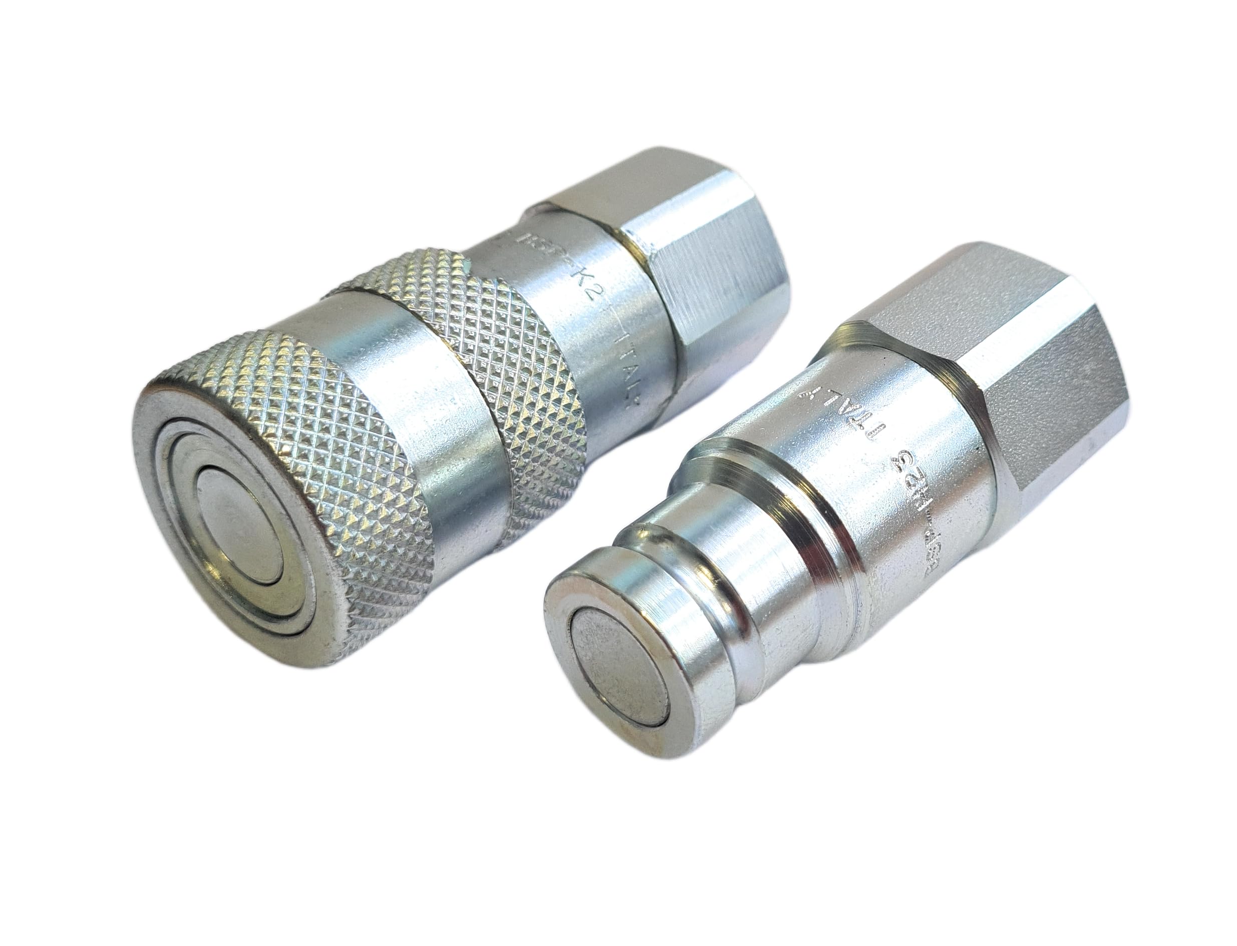 Delta-P Men's Carbon Steel Hydraulic Flat Face Stucchi & Fe Set Quick Release Coupling Connector - 1/2" Bsp