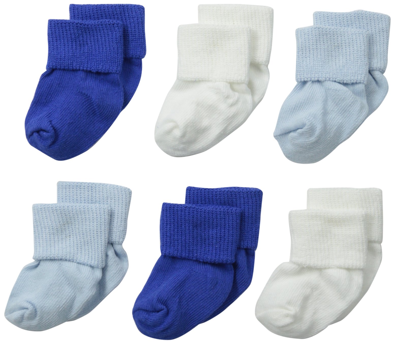 Jefferies SocksBaby Boys' Newborn Turn Cuff Bootie 6 Pair Pack