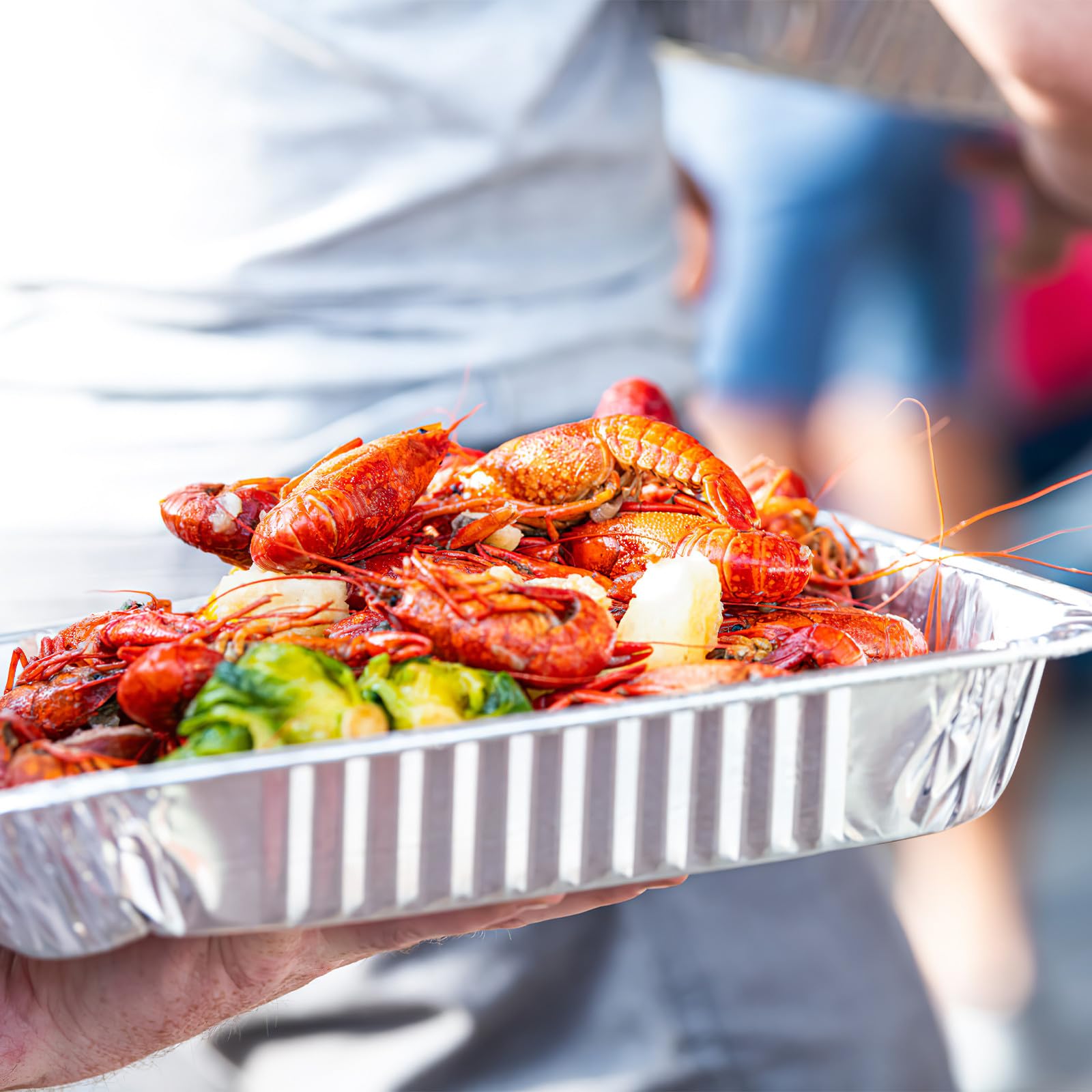 HOMSFOU 50 Scatole in Alluminio con Coperchio da 600ml per Barbecue Resistenti ad Alte Temperature Contenitori Multifunzionali per Cottura e Conservazione Alimenti