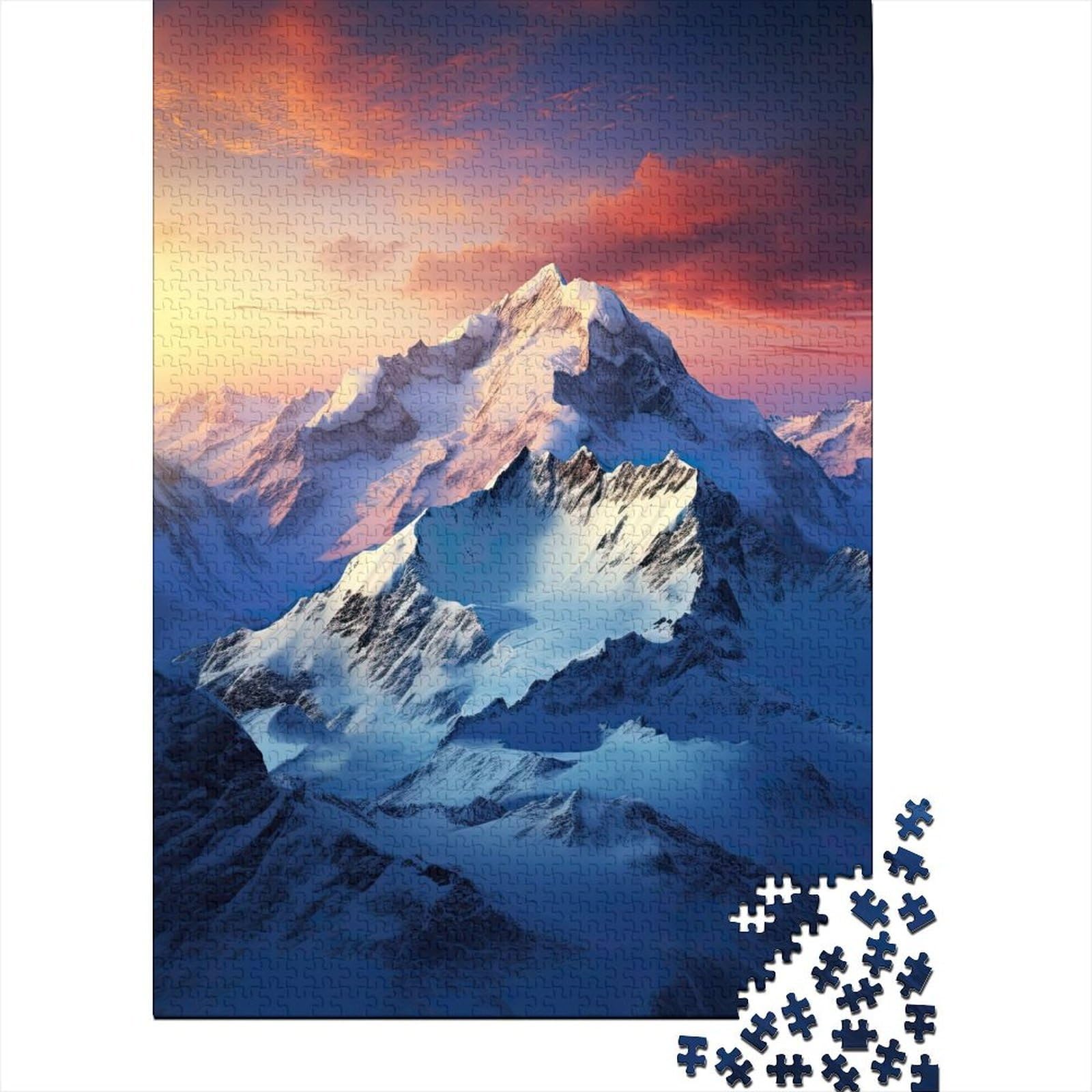 1000 Piece Mountain Sunset Jigsaw Puzzle For Adults