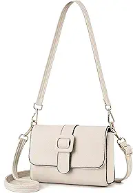 Bolsa Feminina de Couro Macio - Alças duplas ajustáveis (Ombro/Crossbody), Multiuso para Dia a Dia, Festas e Viagense Couro Macio