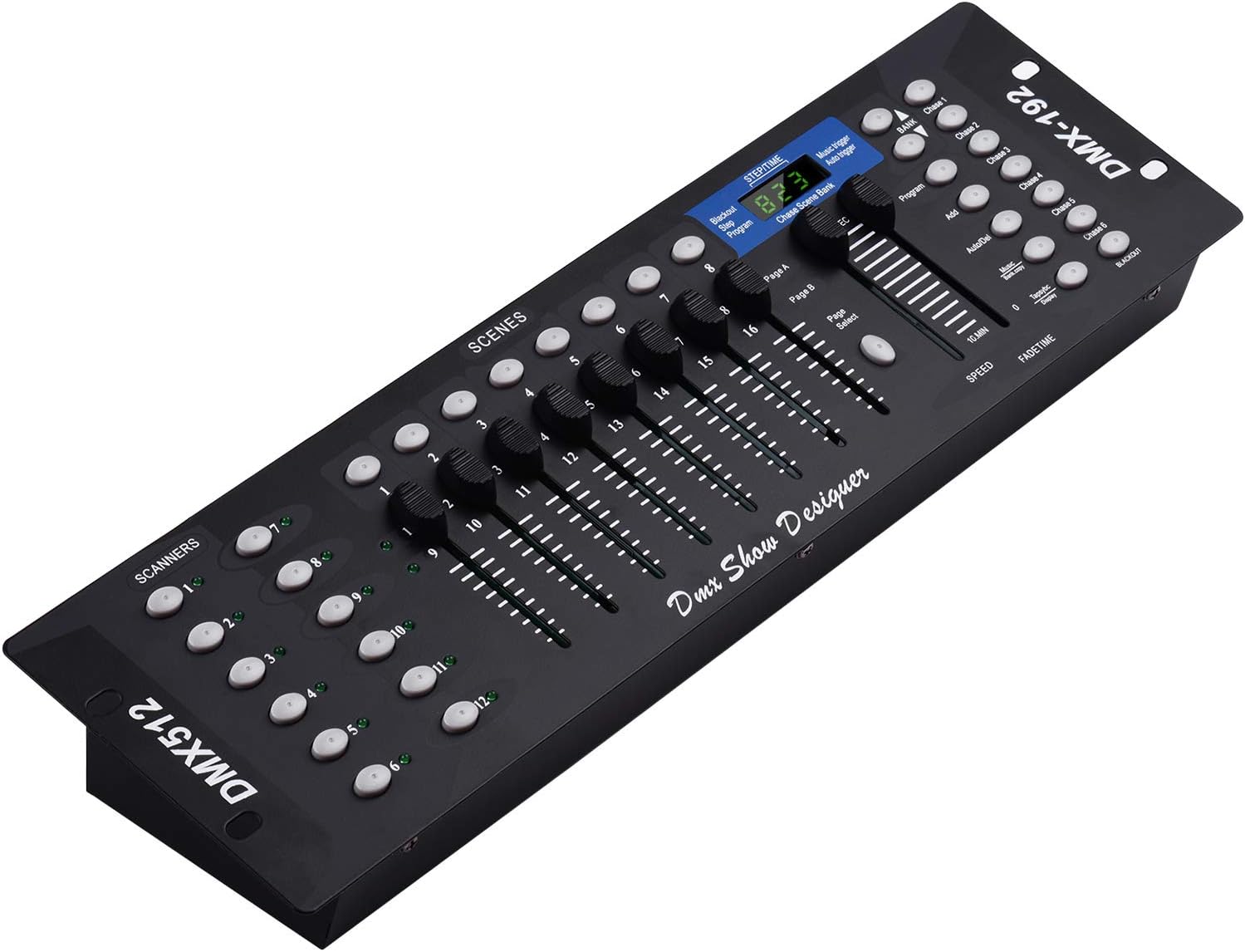 douself DMX512 Light Controller Console Panel 192CH Programming Function Sound Activated with LED Screen for Stage DJ Pubs Bar Party Disco Wedding Par Light