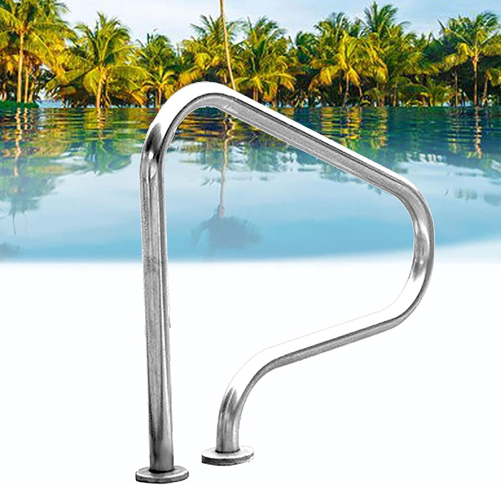 Main courante de piscine de 80 cm en acier inoxydable 304 de 1.2mm