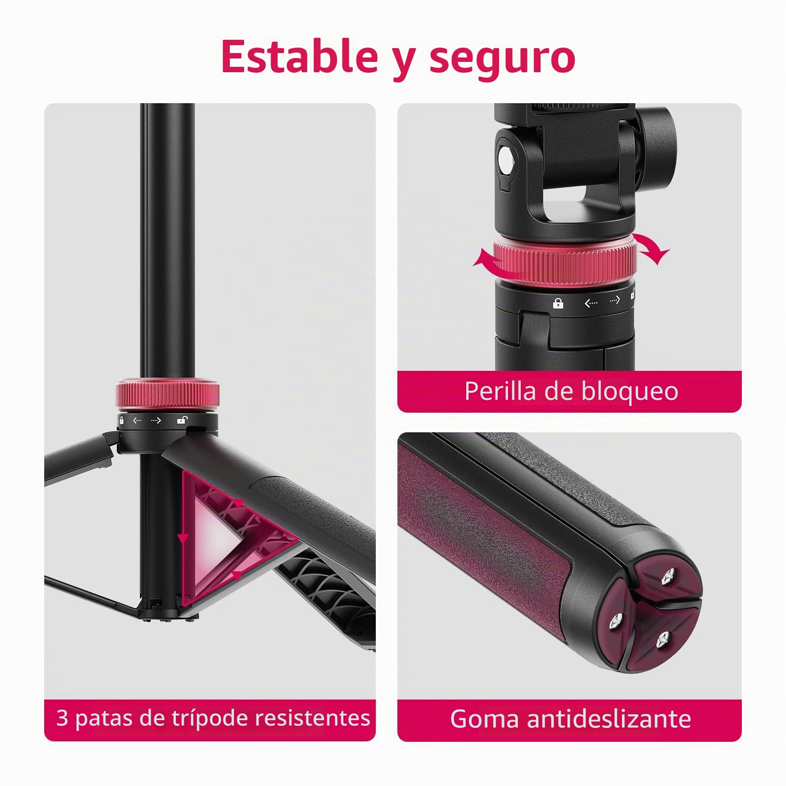 Osmo-Mobile - Soporte para trípode de suelo para DJI Osmo Mobile SE 7P 7 6 5 4 / Osmo-Pocket 3 2 1 / Osmo Action 5 pro 4 3 2 1