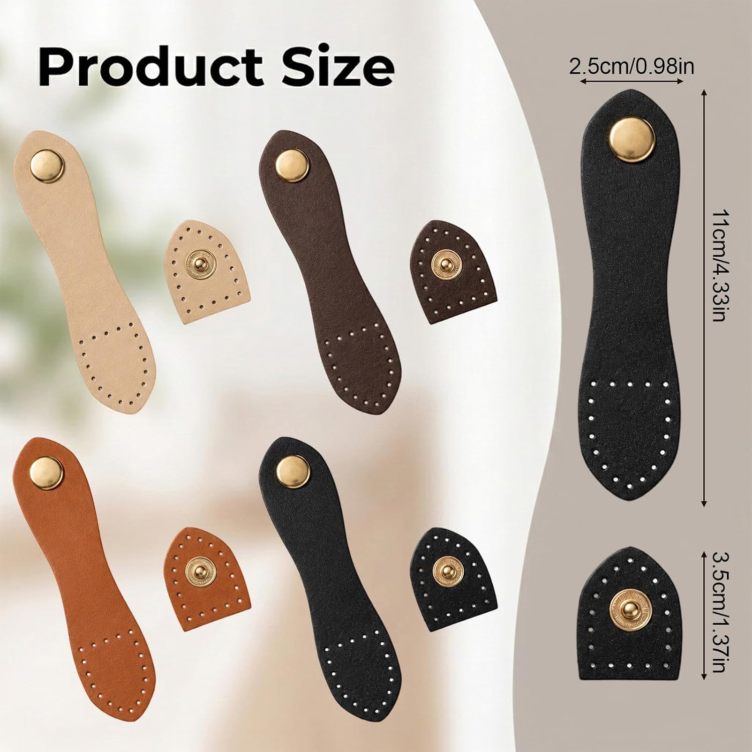 8 PCS Purse Closure Purse Hardware for Bag Making Sew On Snaps