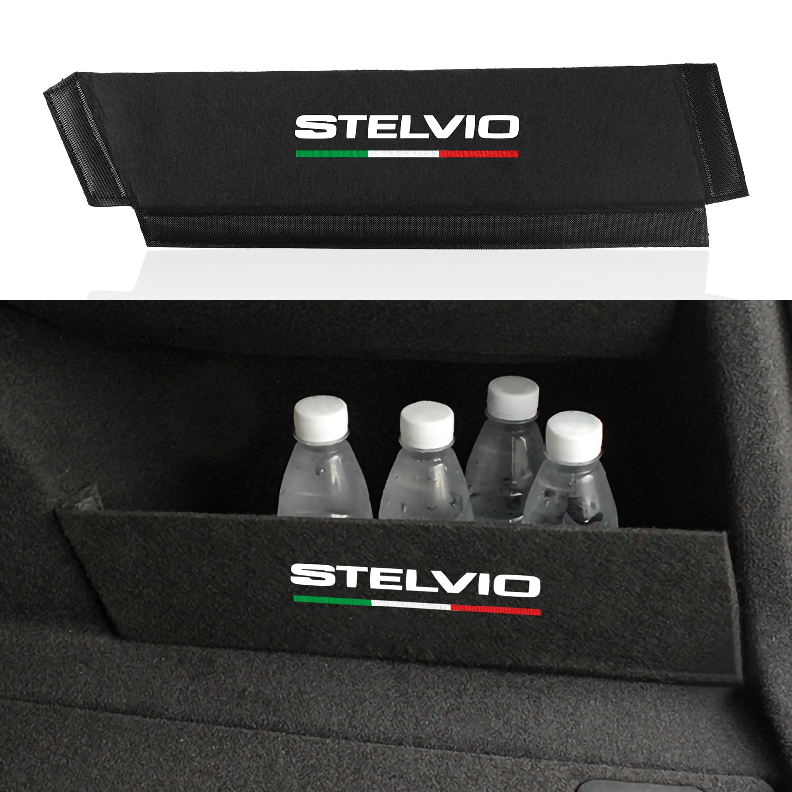 1 organiseur de coffre de voiture compatible avec accessoires Alfa Romeo Stelvio 2017 2018 2019 2020 2021 2022 2023 2024
