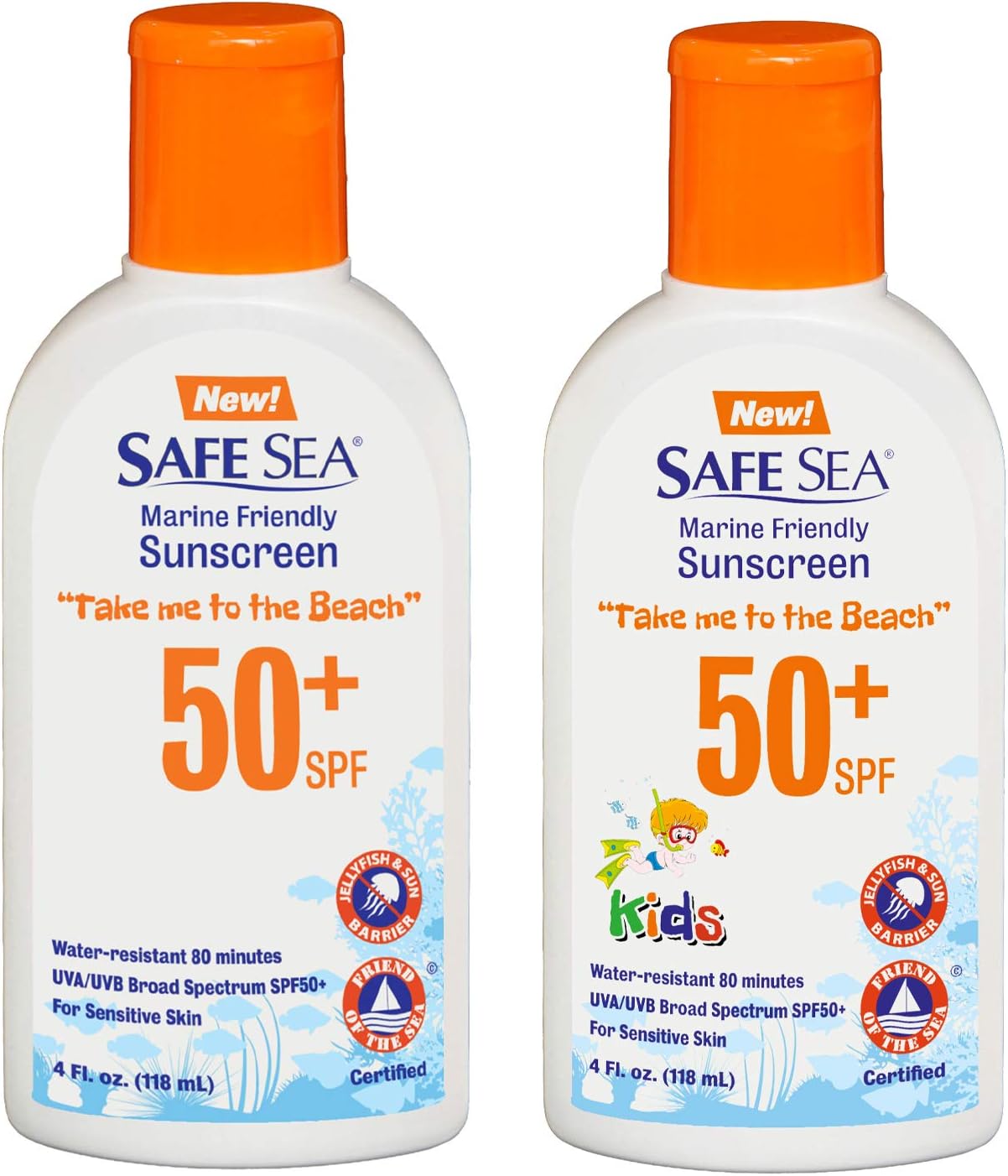 Jellyfish Sting Protective Lotion 50+ SPF kids and adults 2-pack