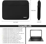 MOSISO Manche pour ordinateur portable 13-14 pouces Compatible avec MacBook Air 13 de pouce M3 M2 M1, Compatible avec MacBook Pro 13/14, 13.3 inch Neoprène sac portable de transport avec poche horizontale pour hommes femmes, noir