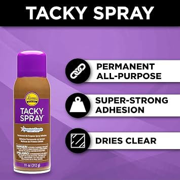 Aleenes Tacky Spray Glue, Premium All-Purpose Adhesive Spray, Permanent Bond, Stong Hold, Dries Clear, 11 Ounce