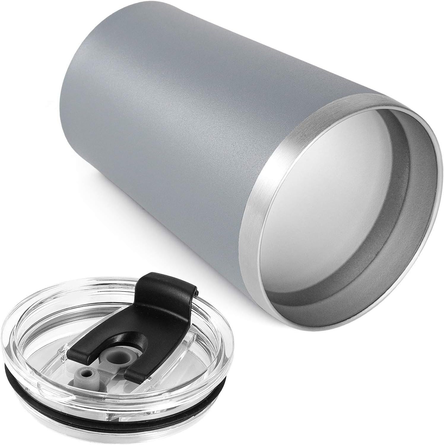 VEGOND 12oz Tumbler Stainless Steel Tumbler bulk Vacuum Insulated Double Wall Travel Tumbler with Lid and Straw Reusable Tumbler, Grey 1 Pack - Image 7