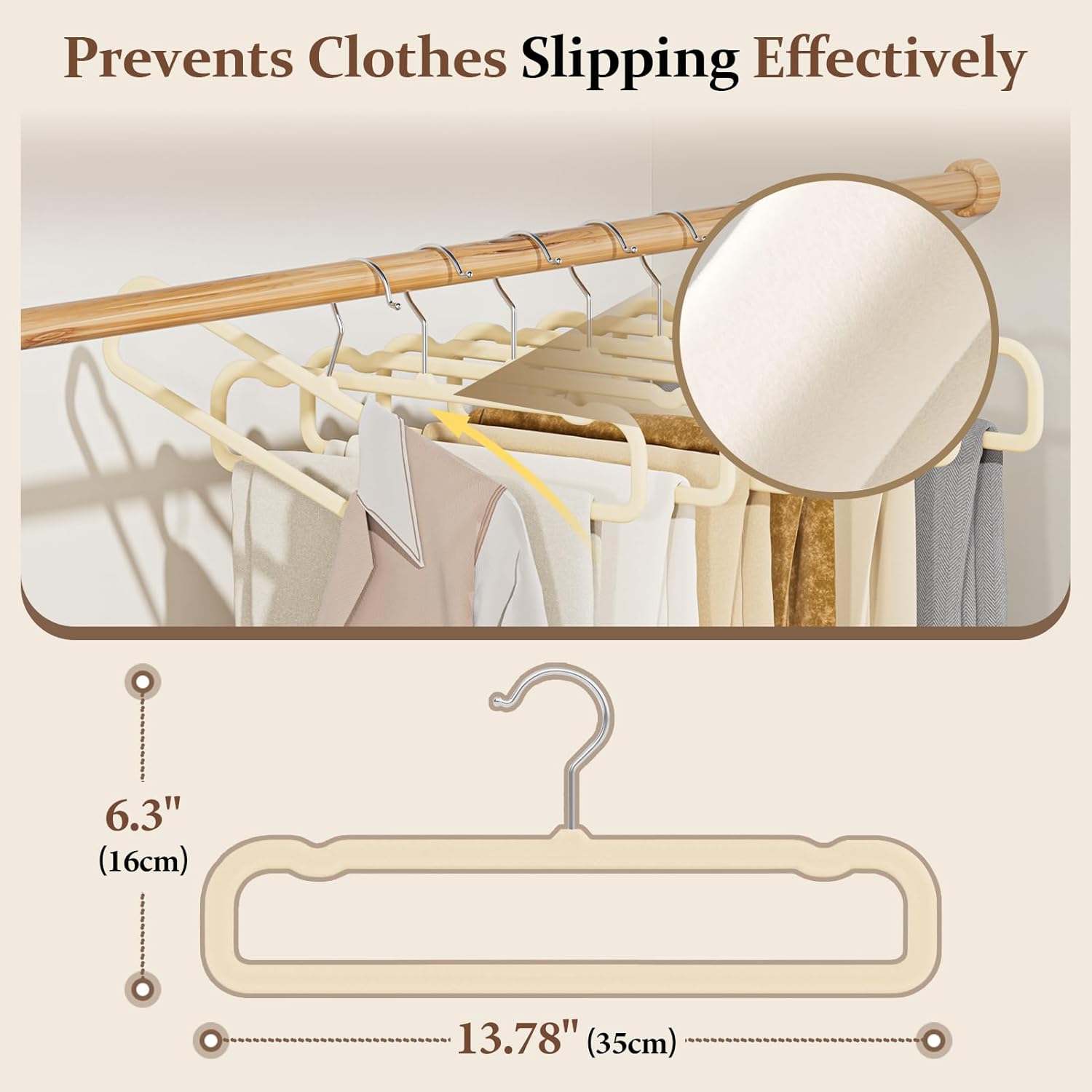 ベルベットフェルトパンツハンガー 30本パック - 高耐久 省スペース 衣類ハンガー 360度回転フック付き 滑り止め薄型デザイン