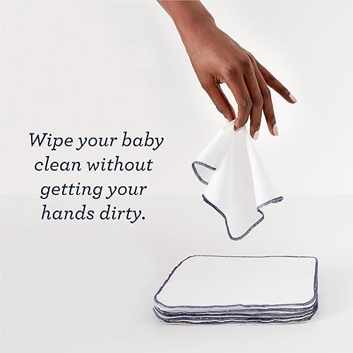 Miniatura 3 de Esembly Wipe Ups, toallitas reutilizables de algodón orgánico, toallitas lavables suaves y resistentes, tamaño único, paquete de 12
