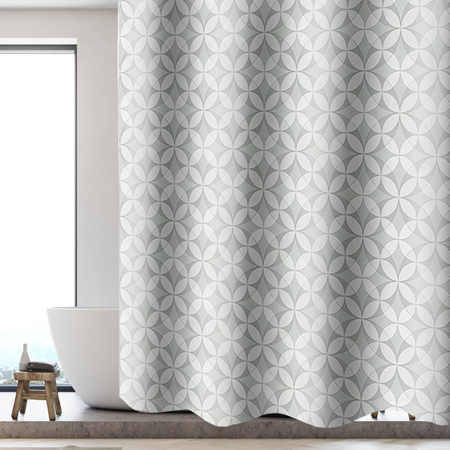 Bishilin Extra Long Shower Curtain, Weighted Shower Curtains Polyester