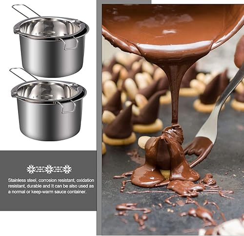 Miniatura 7 de EXCEART Olla de fusión de velas doble para derretir queso y mantequilla de cera de chocolate, olla de acero inoxidable de 11.02 pulgadas con mango