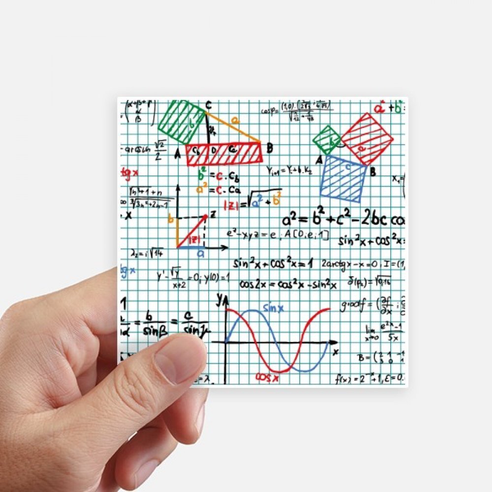 Autocollant formules mathématiques trigonométriques pour ordinateur et mur de classe décalcomanie