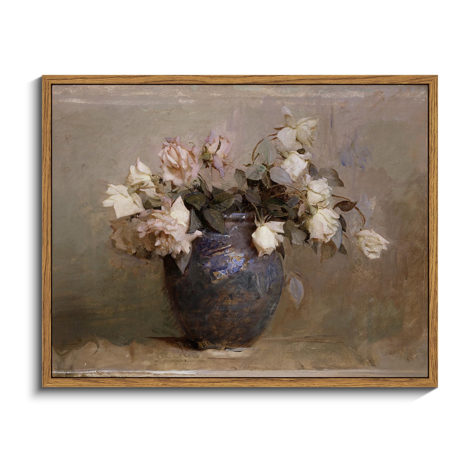 InSimSea Framed Canvas Wall Art, Meadow with Flowers Painting, Landscape for Living Room, Bedroom, Home, Bathroom Decor, 8x10 — view 238