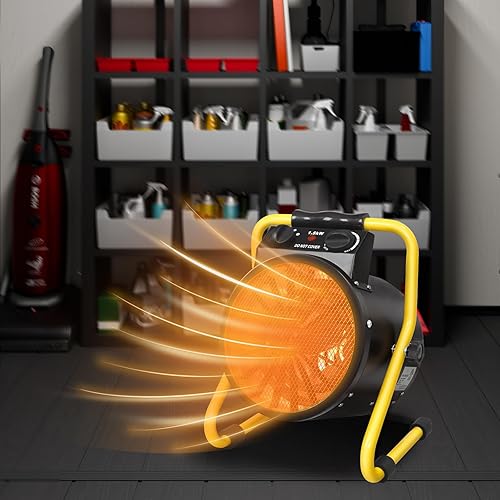 Miniatura 8 de Calentador portátil de invernadero, protección contra sobrecalentamiento, calentador eléctrico radiante de 1500 W para uso en interiores y