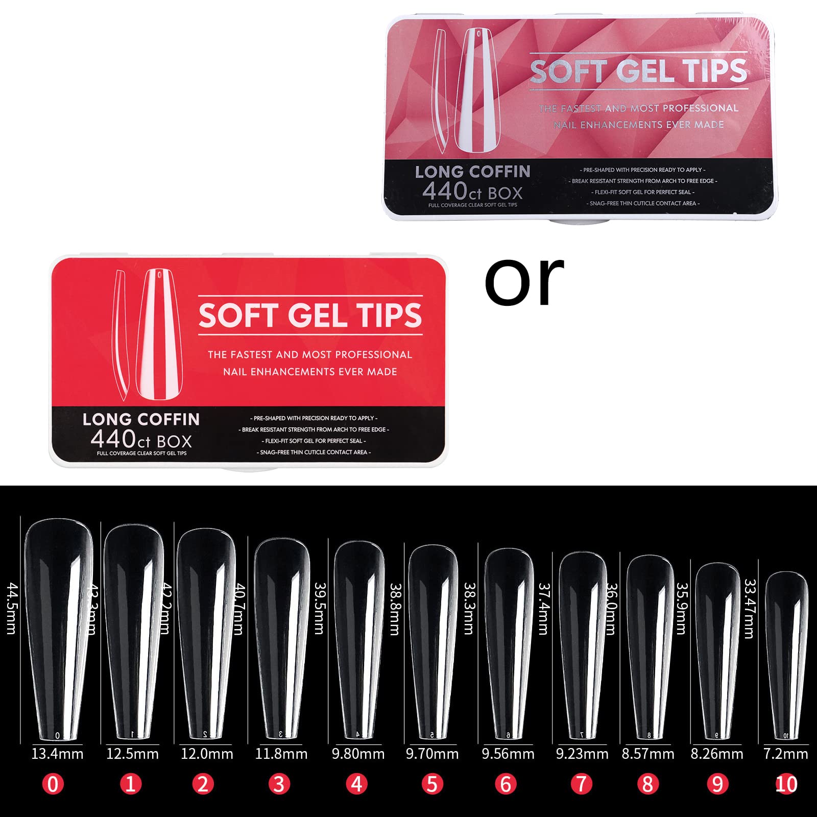 Pcs Soft Gel Full Cover Nail Tips Clear Gel False Nails Press On Nails For Nail Extension DIY Manicure Soak Off Soak Off Nail Extensions