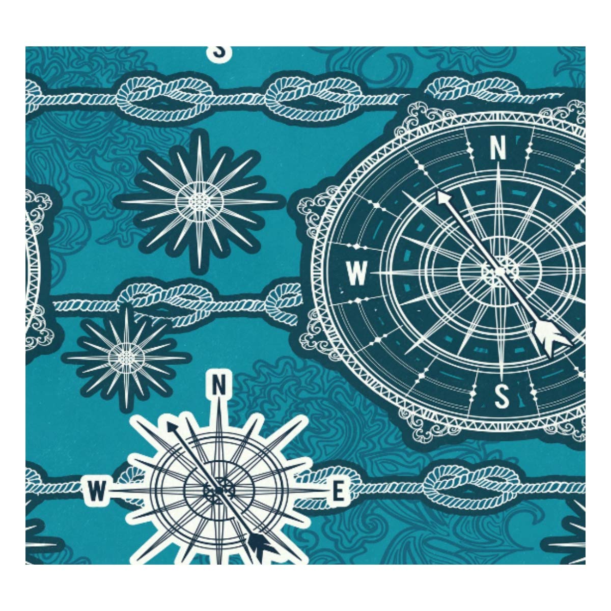Taza de viaje aislada al vacío de acero inoxidable con doble pared a prueba de fugas, diseño de brújula náutica, estampado vintage, personalizado, termo envuelto en piel auténtica, 500 ml