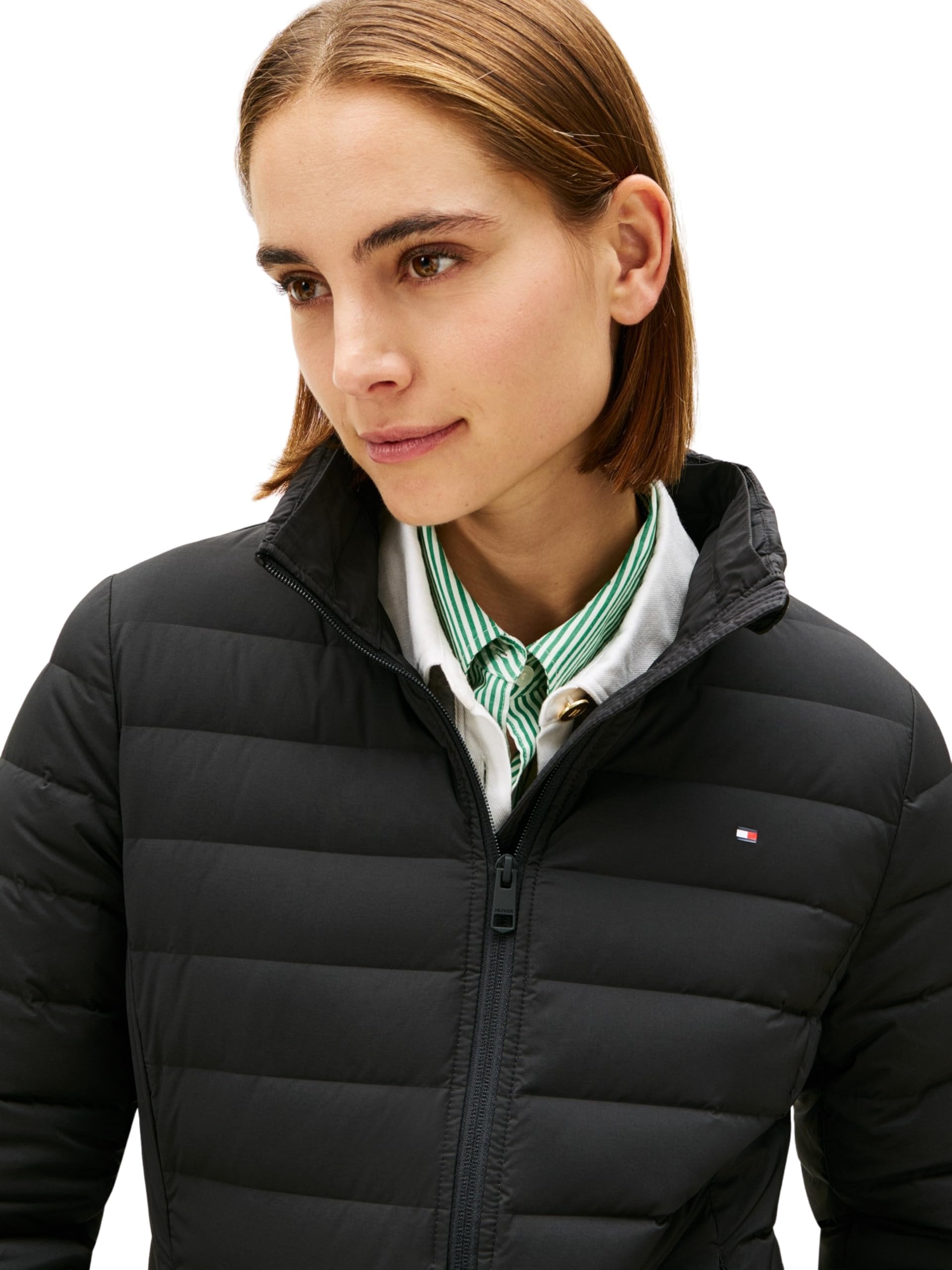 Tommy Hilfiger Stretch Nylon Lw Down Jacket Ww0ww47753 Doudoune Femme (lot de 1)