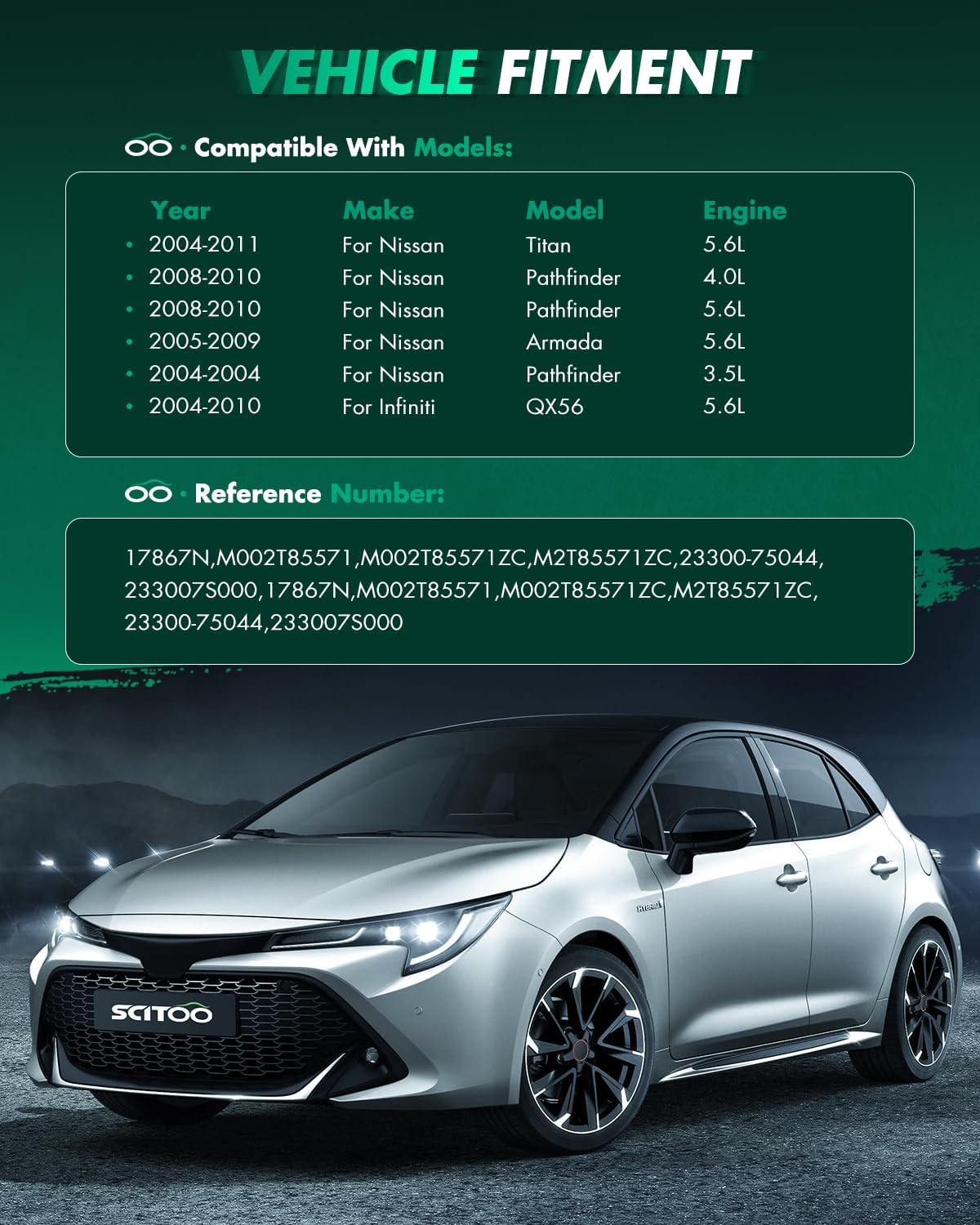 SCITOO Motor Starter for 17867N Starters Fit for Dodge for Ram 1500 2014-2017, for Dodge for Ram 2500 2014-2017, for Dodge for Ram 3500 2014-2017, for Infiniti for QX56 2004-2010