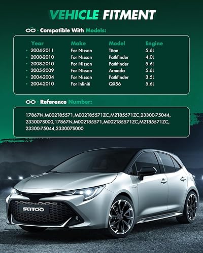 Miniatura 89 de SCITOO Arrancadores Nuevo Ajuste para Nissan Frontier Pickup Xterra 2002 2003 2004 3.3L 17859