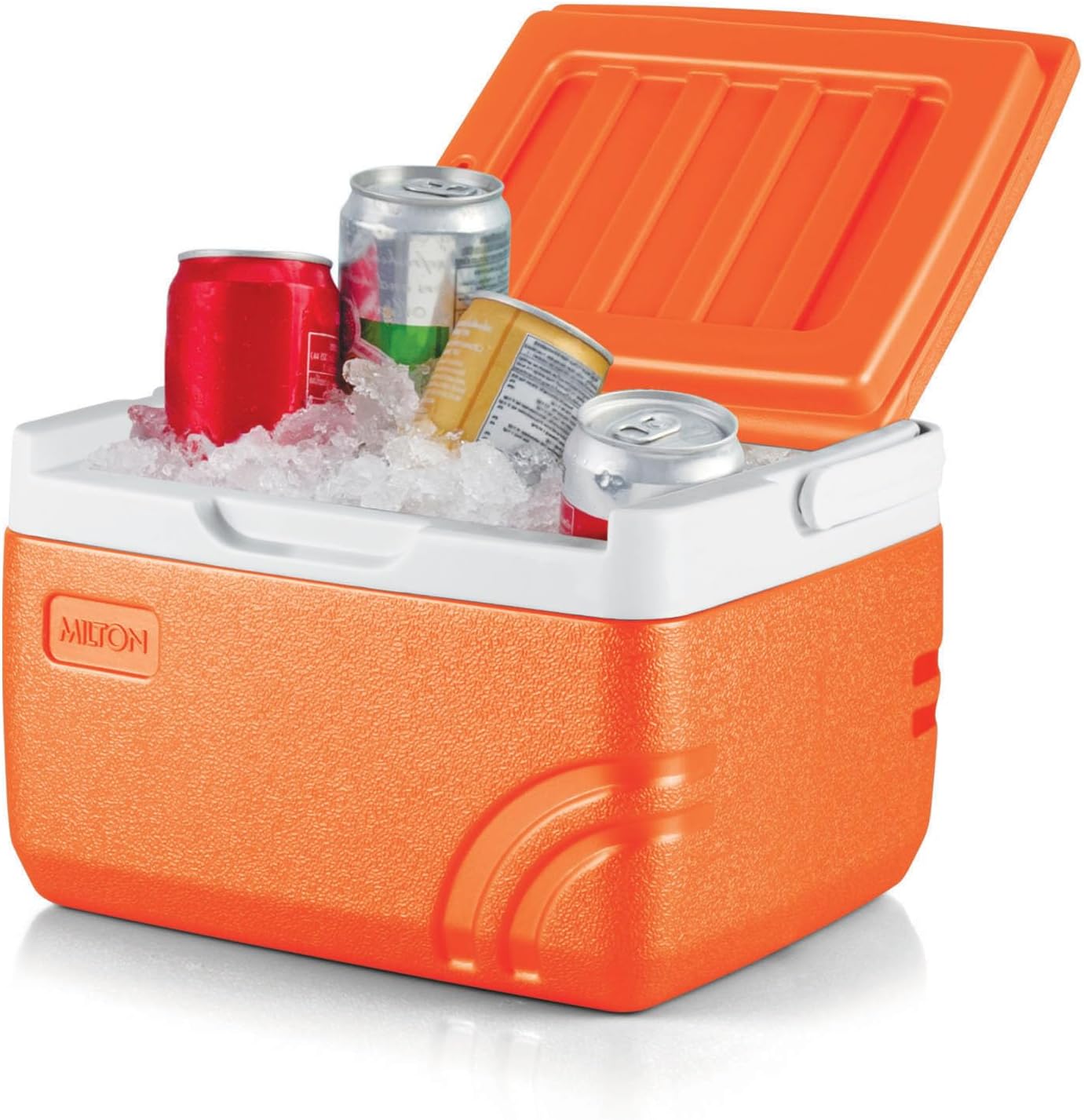 Milton Super Chill 3 PU Insulated Ice Pail 2.06 litres with Portable Handle, Chiller, Ice Cubes Storage Bucket, Cooler Box for Travel Party Car Picnic Road Trip, Orange