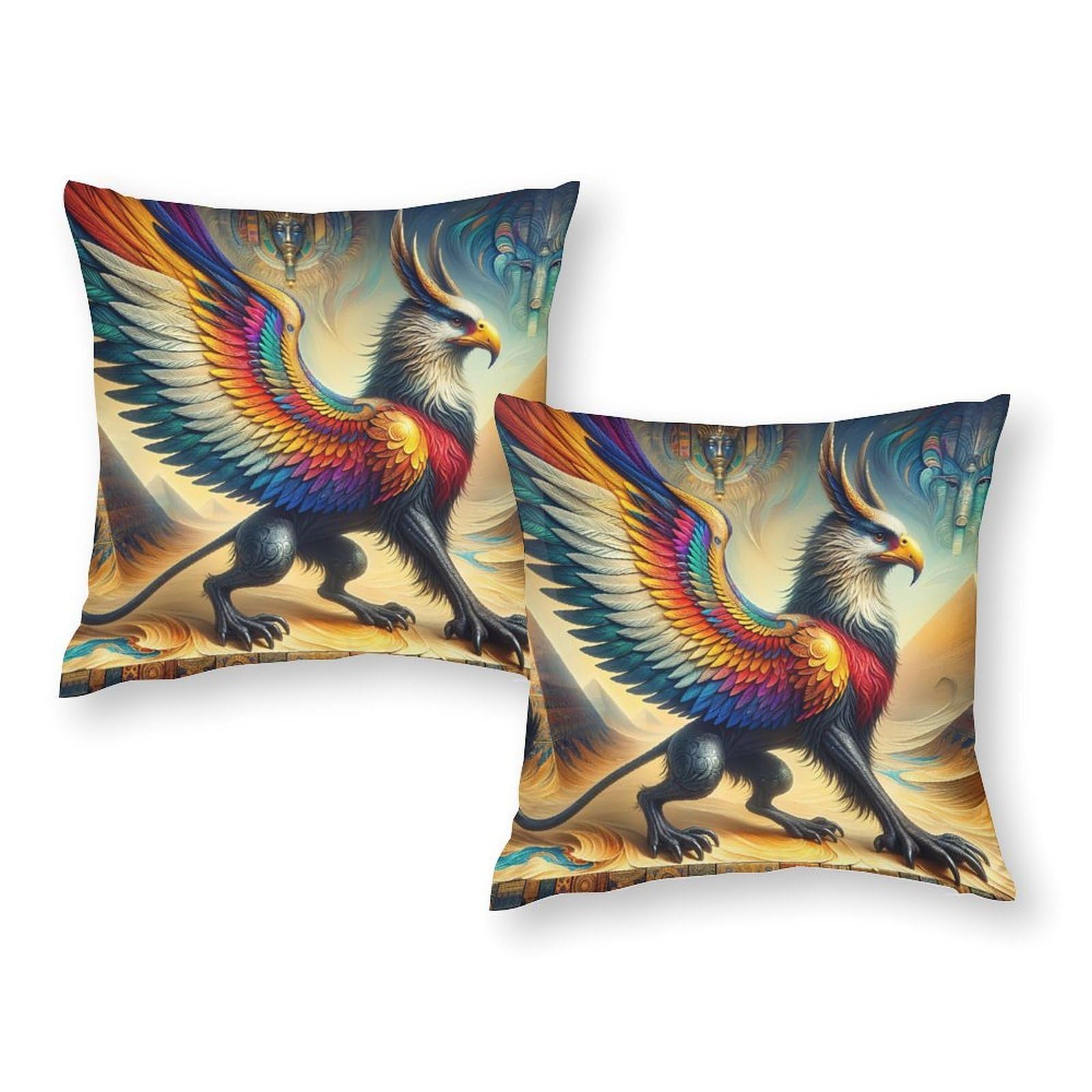 Housses de coussin imprimées égyptiennes de qualité hôtelière 50x50 cm