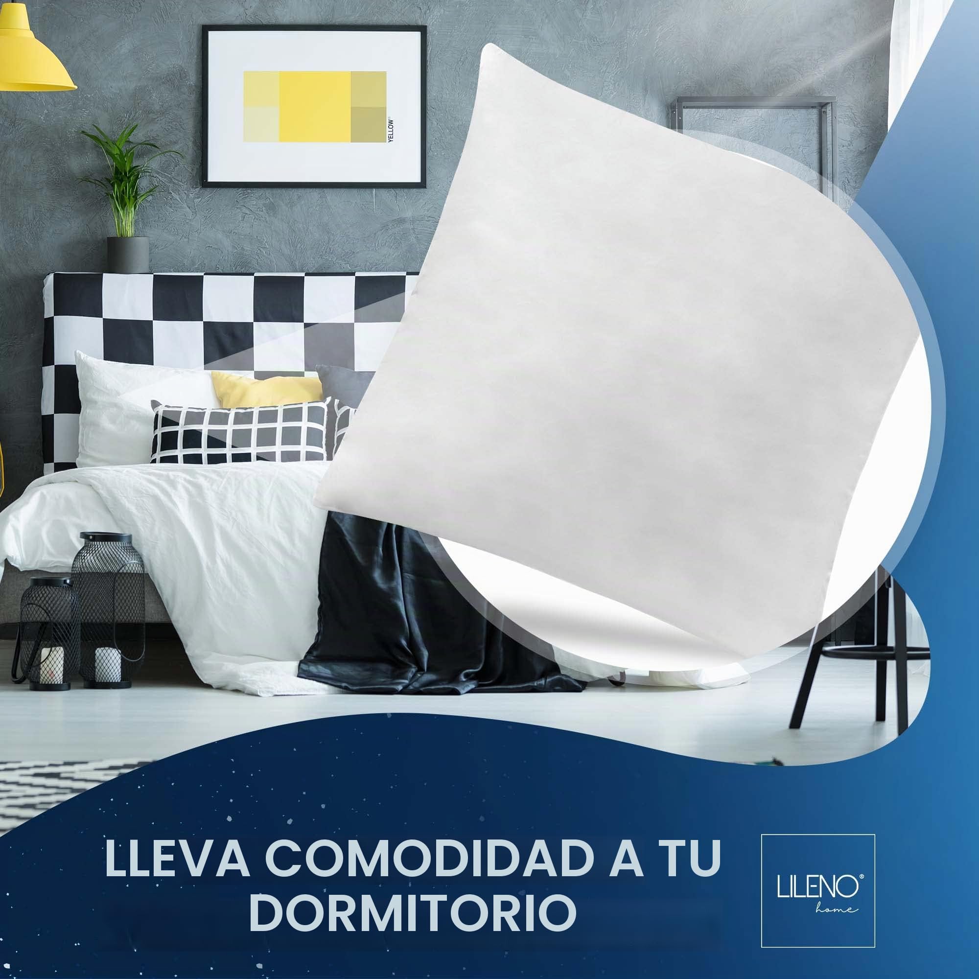 LILENO HOME Almohada de plumas 50 x 50 cm [juego de 4] – almohado para dormir y cama ideal para alérgicos y niños