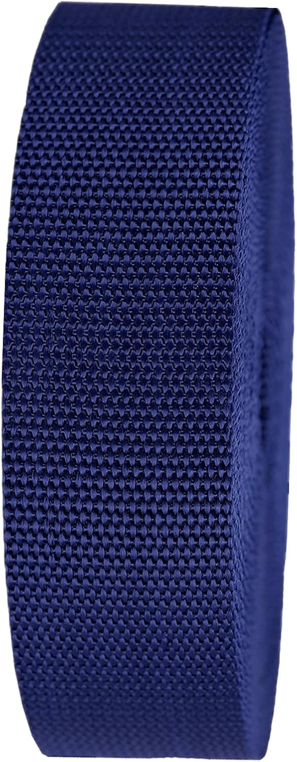 Webbing Strap，Nylon Webbing， Nylon Heavy Duty Webbing Strap for Bags 38MM Wide Polypropylene Webbing for Bag Straps Handles, Luggage/Cargo Strapping(Dark Blue,38MM x 5 Yards)