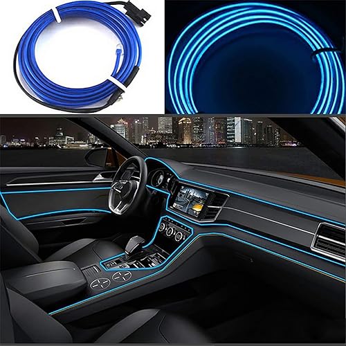 Miniatura 1 de VILIHKC 9.8 ft de iluminación interior del coche tira auto LED cuerda de alambre de la atmósfera auto lámpara decorativa luz de neón flexible DIY