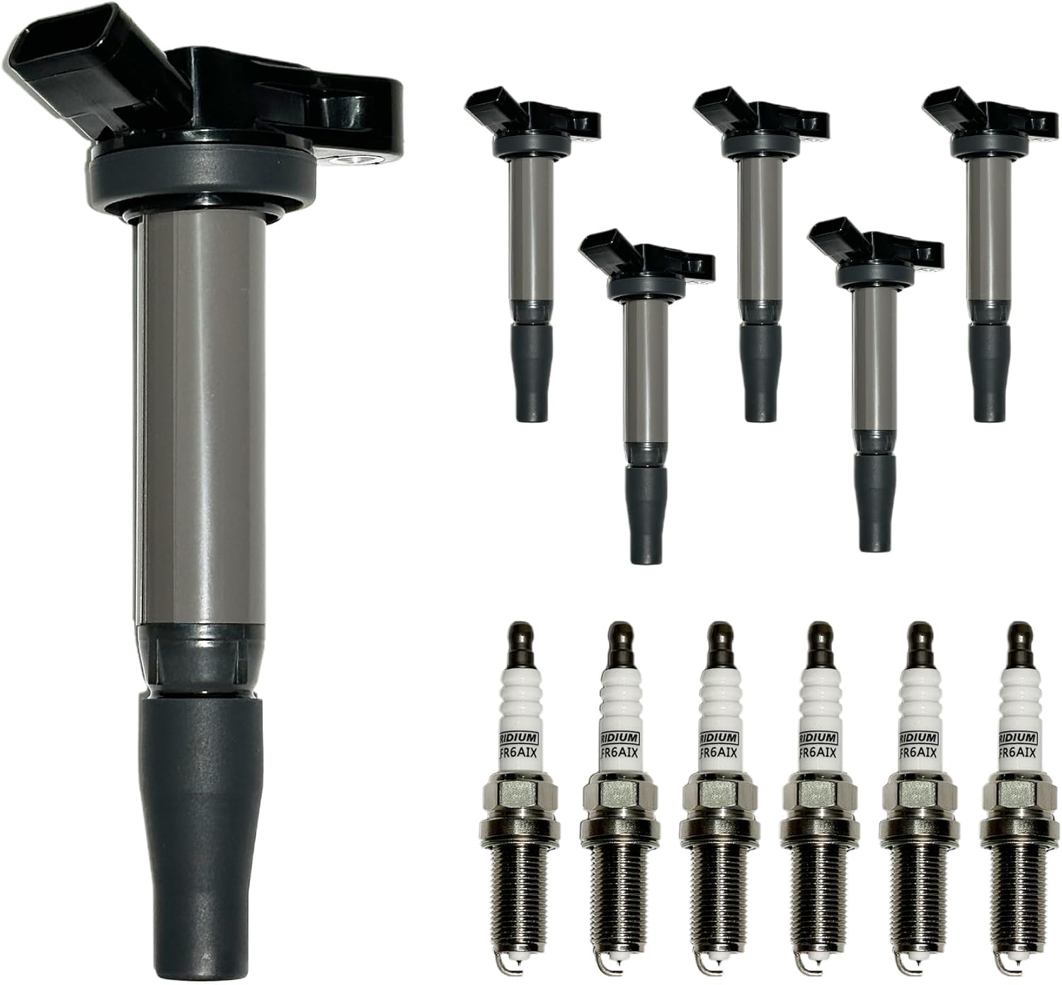 PLA013 Ignition Coil Pack with Spark Plugs for TOYOTA LEXUS 3.5L TACOMA Highlander Hiace ES350 GS350 IS300 IS350 RC300 RX350 RX450H TX550H+ etc. since 2016, OE# 9091902273, 9091902280, 90919A2008