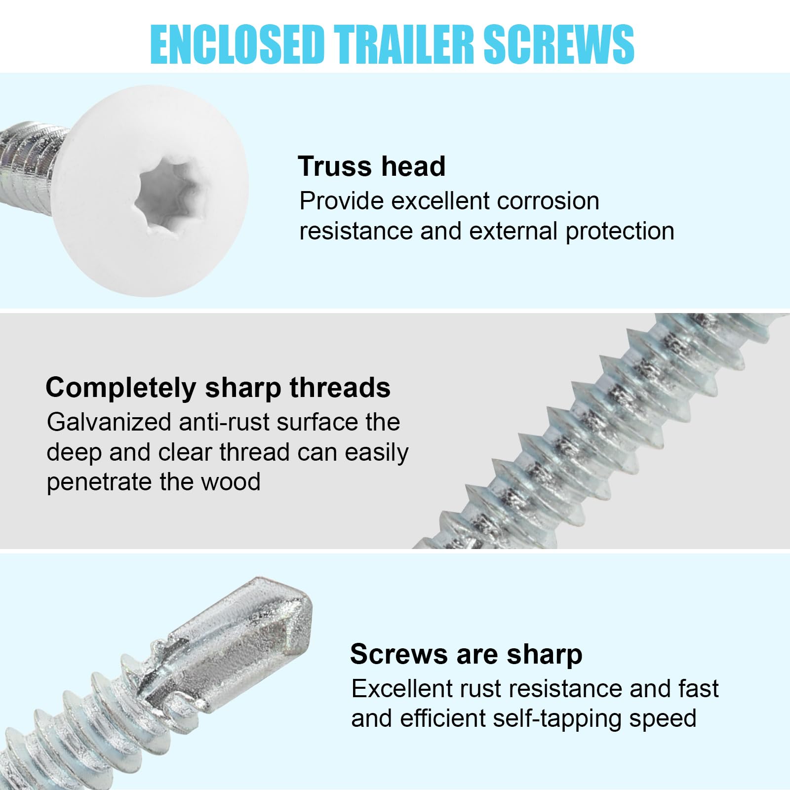 Trailer Screws - Self Tapping & Self Drilling -5