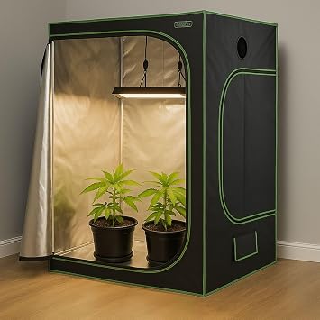 Grow Box for Indoor Breeding Grow Tent Grow Cabinet Grow Tent Grow Tent Home Box Lightproof (120 x 60 x 180 cm)