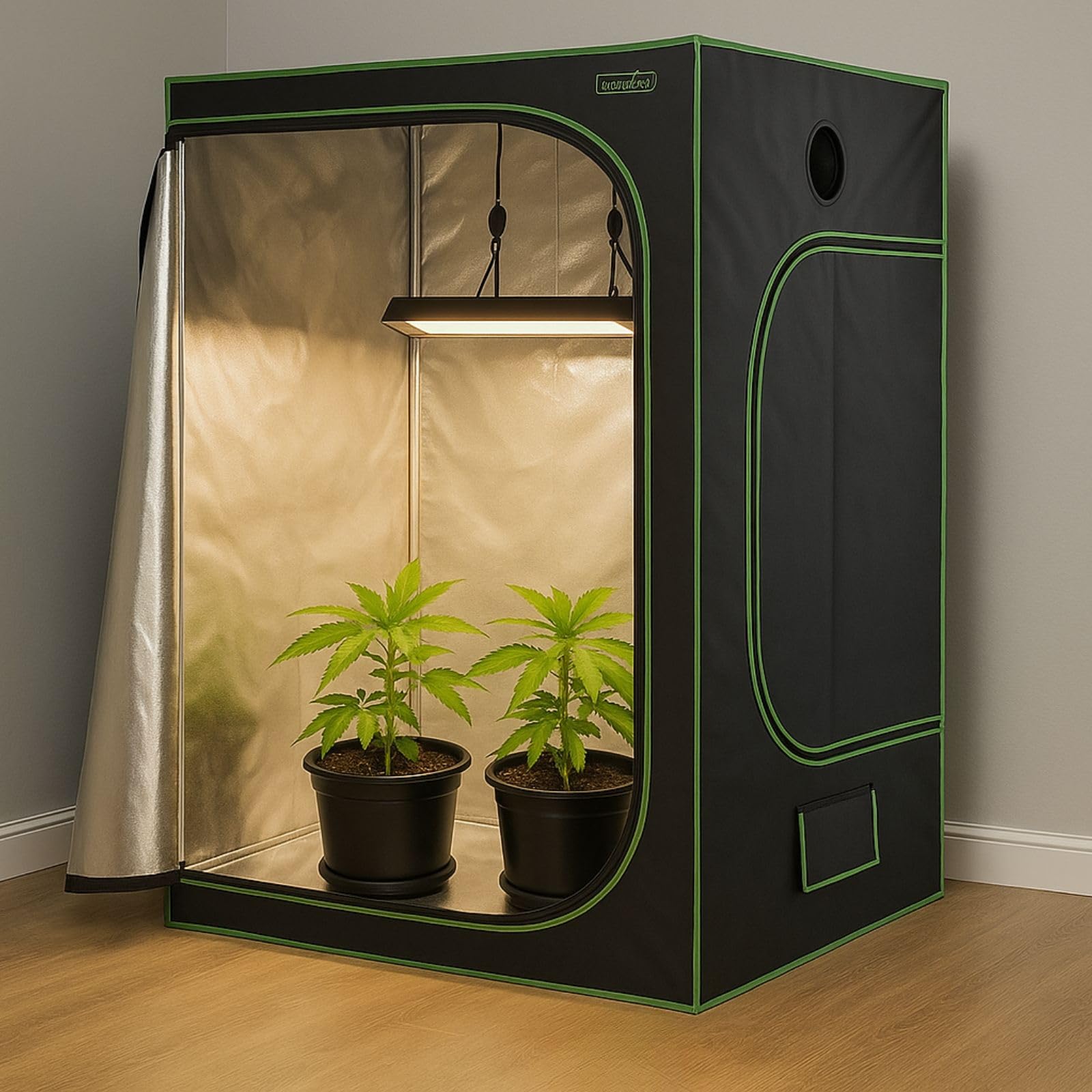 Weedness Dark Box Grow-Box für Indoor-Zucht 80x80x200 cm - Zuchtzelt Growschrank Growzelt Zuchtbox Gewächszelt Homebox lichtdicht