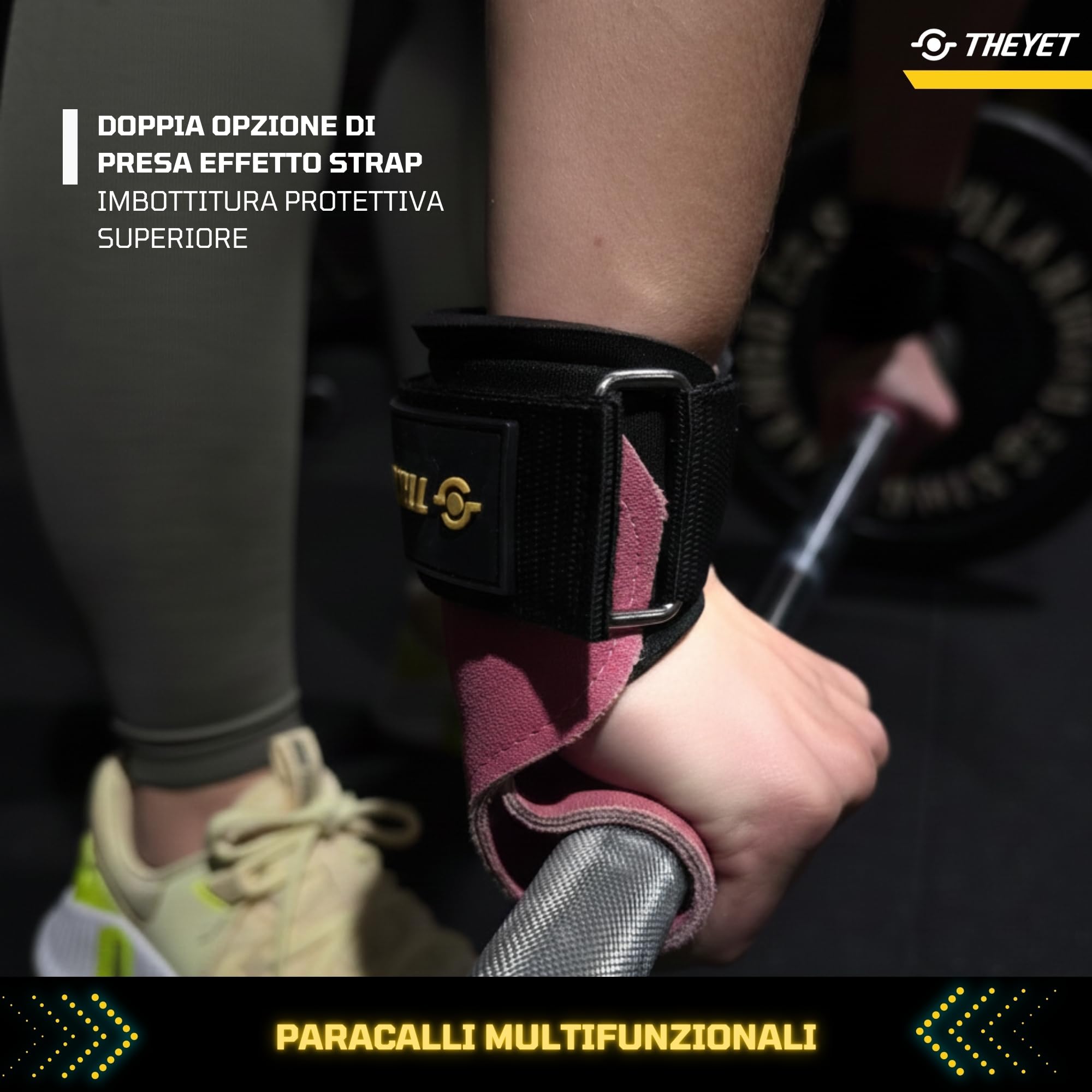 Guanti da Palestra Crossfit in Pelle Senza Fori per Uomo e Donna Protezione Mani Trazioni Pesi
