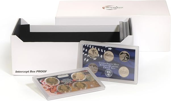LIGHTHOUSE - Storage Box for 24 US Mint Proof Sets with INTERCEPT Technology Corrosion Protection 10 3/4" x 5 3/4" x 3 5/8"