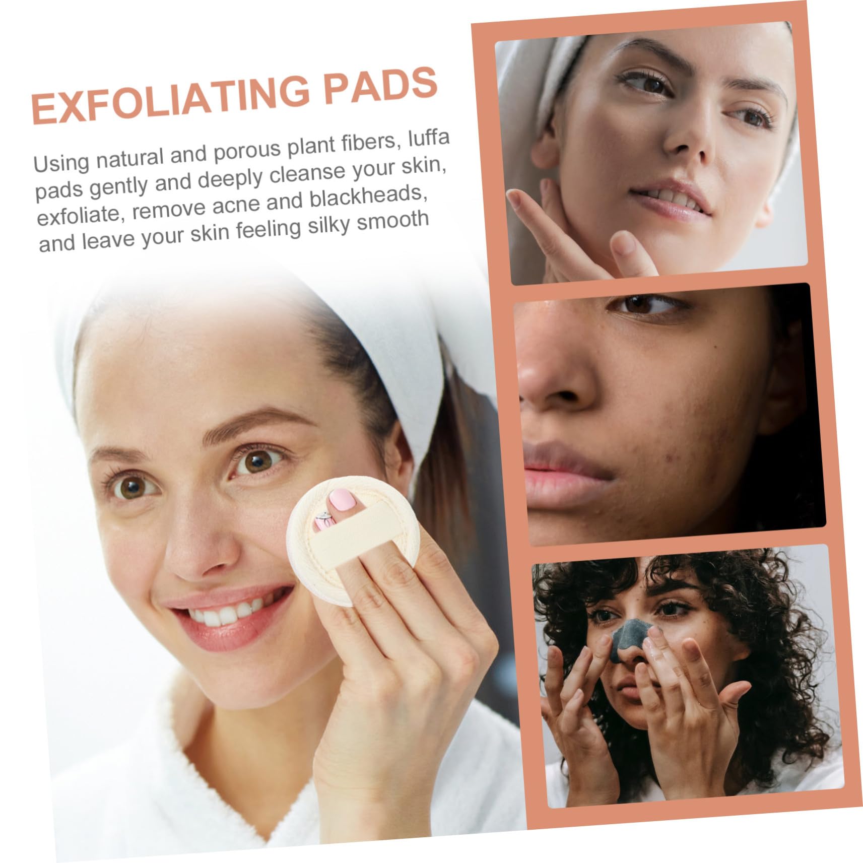 18 piezas Esponjas Redondas de Lufa Exfoliantes y Suaves Almohadillas Faciales para Limpieza Profunda y Masaje Corporal para Bebés y Uso Diario
