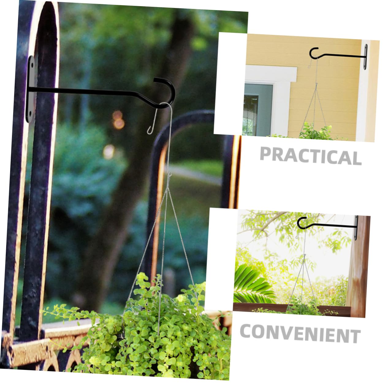 BESPORTBLE 10 Ensembles Crochet pour Pot de Fleurs Suspendu Monter Plantes en Panier Suspendu Crochet Plafond Crochet de Plafond Crochet de Suspension du Plafond Crochets de jardinière Le Fer