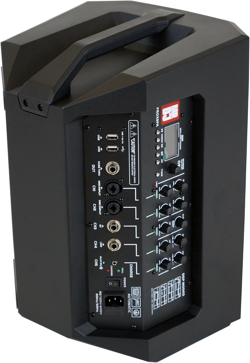 2 MR DJ PROX8PA PRO Battery Powered Active Portable PA Speaker All-in-One Array System